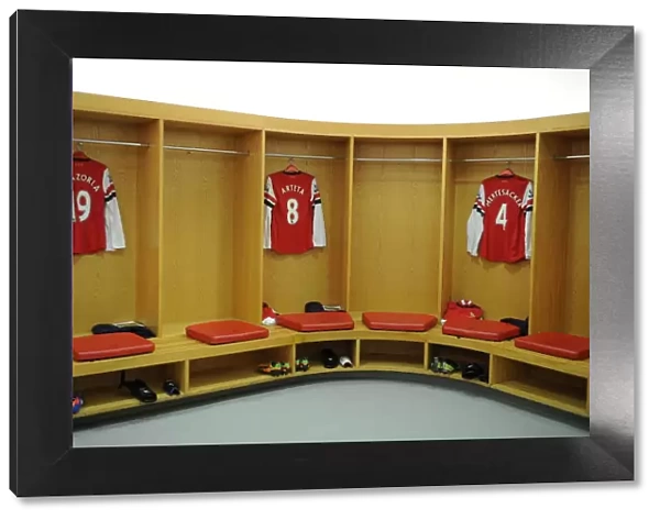 Arsenal Changing Room Before Arsenal vs Fulham, Premier League 2012-13