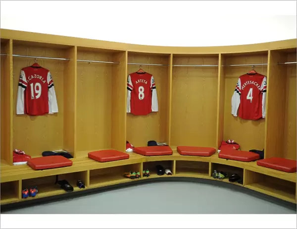Arsenal Changing Room Before Arsenal vs Fulham, Premier League 2012-13