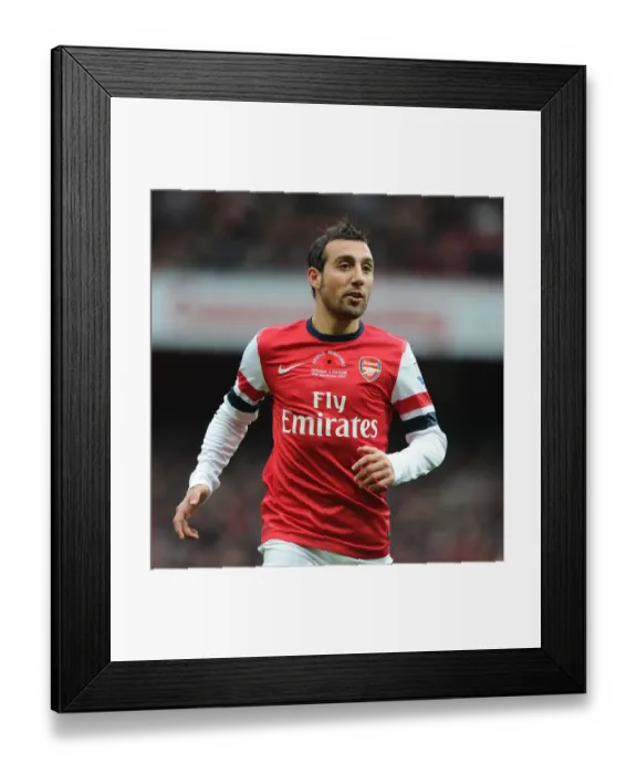Framed Print : Santi Cazorla: Arsenal's Midfield Maestro in Action against Fulham, Premier League 2012-13