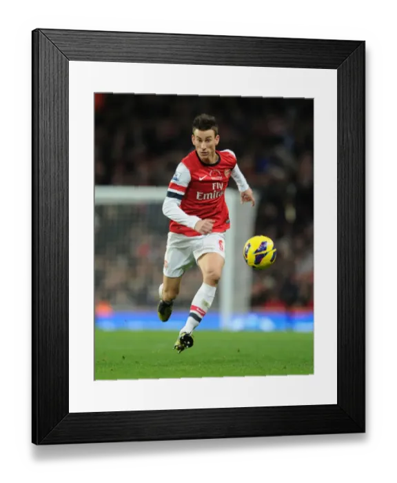 Framed Print : Arsenal's Koscielny in Action Against Fulham (2012-13)