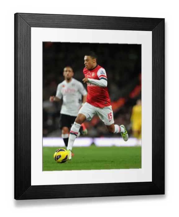 Framed Print : Arsenal's Oxlade-Chamberlain Shines in 2012-13 Arsenal v Fulham Premier League Clash