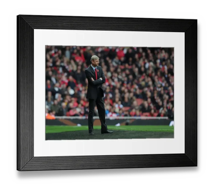 Framed Print : Arsene Wenger Leading Arsenal Against Fulham in the Premier League, 2012 Framed Print : Arsene Wenger Leading Arsenal Against Fulham in the Premier League, 2012