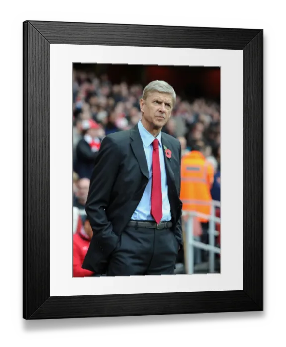 Framed Print : Arsene Wenger: Arsenal Manager Before Arsenal vs. Fulham, Premier League 2012-13