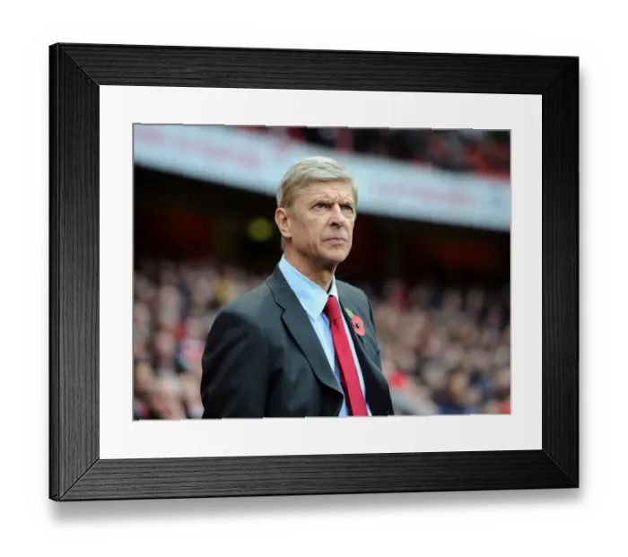 Framed Print : Arsene Wenger at Emirates Stadium: Arsenal Manager vs. Fulham (2012-13)