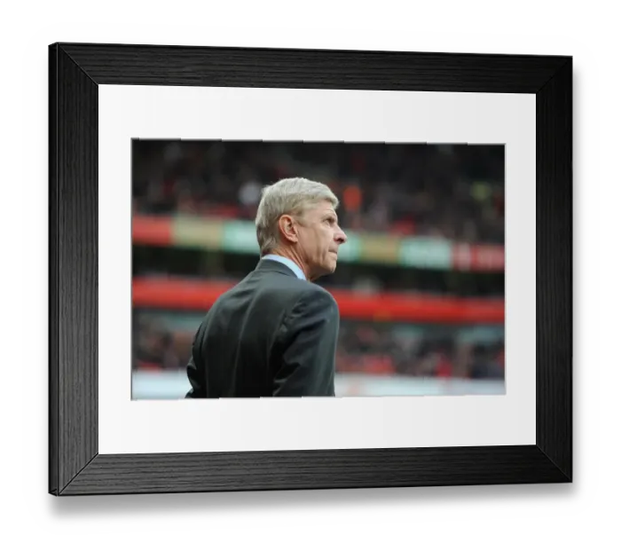 Framed Print : Arsene Wenger the Arsenal Manager. Arsenal 3: 3 Fulham. Barclays Premier League. Emirates Stadium