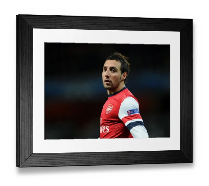 Framed Print : Santi Cazorla in Action: Arsenal vs Montpellier, UEFA Champions League (2012)