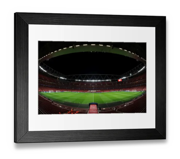 Framed Print : Emirates Stadium. Arsenal 2: 0 Montpellier. UEFA Champions League. Group B. Emirates Stadium