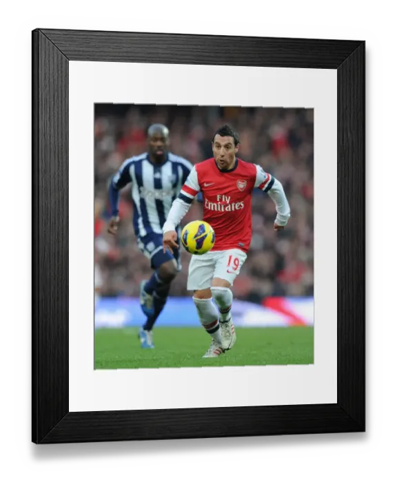Framed Print : Santi Cazorla in Action: Arsenal vs West Bromwich Albion, Premier League 2012-13