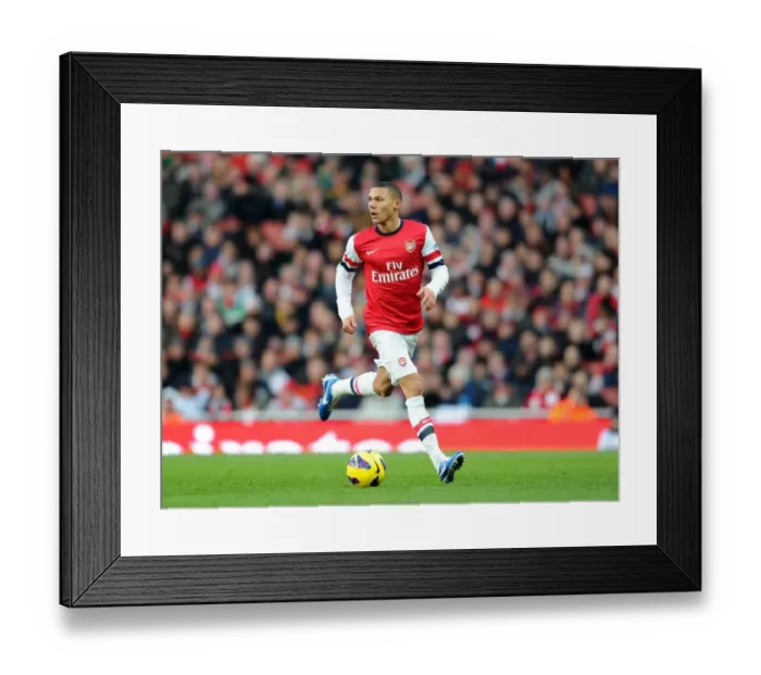 Framed Print : Kieran Gibbs (Arsenal). Arsenal 2: 0 West Bromwich Albion. Barclays Premier League