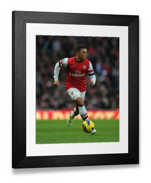 Framed Print : Alex Oxlade-Chamberlain in Action for Arsenal against West Bromwich Albion (2012-13)