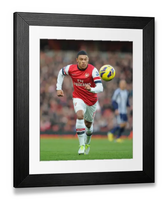 Framed Print : Alex Oxlade-Chamberlain in Action: Arsenal vs West Bromwich Albion (2012-13)
