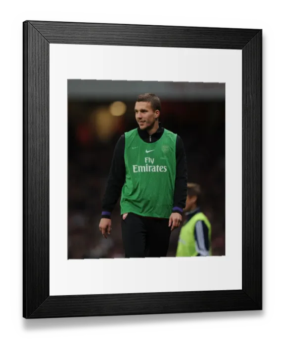 Framed Print : Lukas Podolski in Action: Arsenal vs West Bromwich Albion, Premier League 2012-13