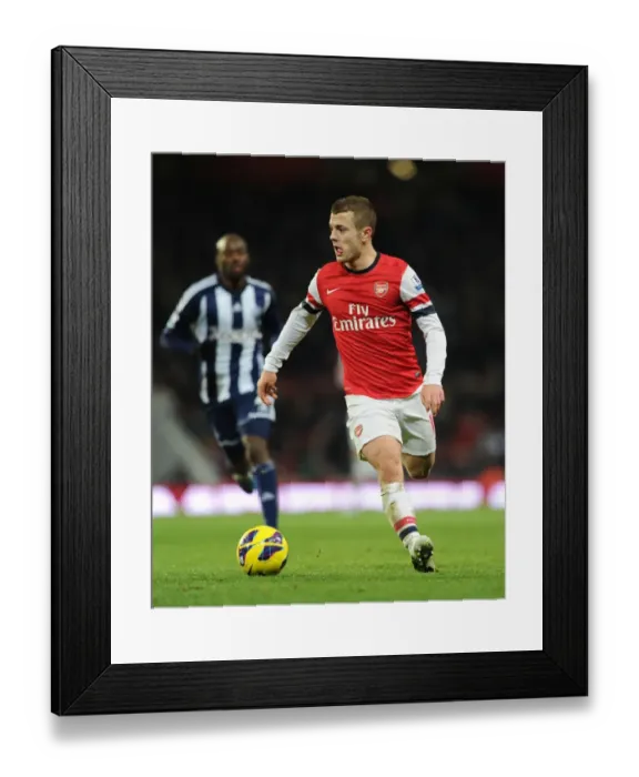 Framed Print : Arsenal's Jack Wilshere in Action against West Bromwich Albion, Premier League 2012-13