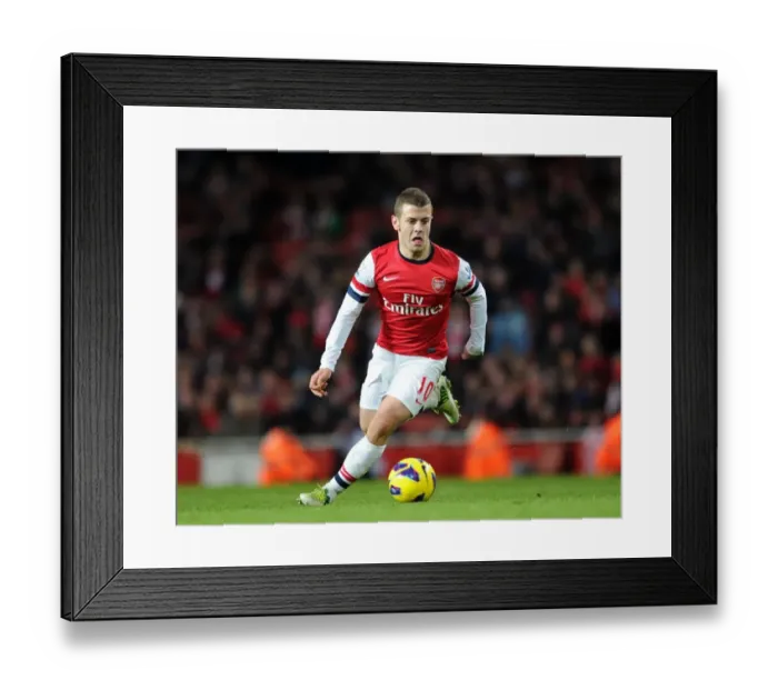 Framed Print : Jack Wilshere in Action: Arsenal vs. West Bromwich Albion, Premier League 2012-13