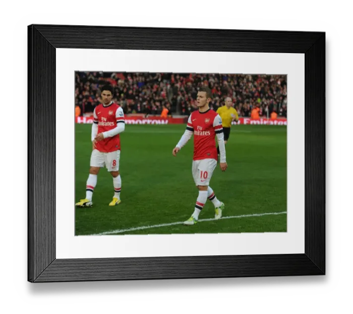 Framed Print : Arsenal's Jack Wilshere Before Arsenal v West Bromwich Albion, Premier League 2012-13