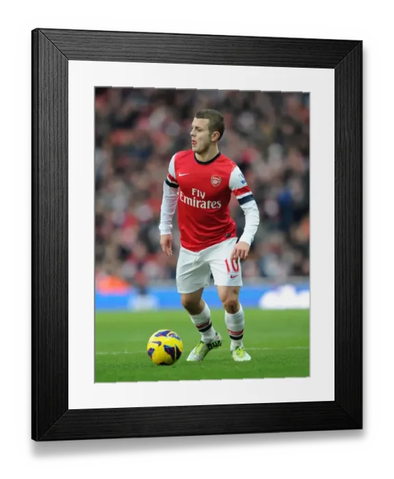Framed Print : Jack Wilshere (Arsenal). Arsenal 2: 0 West Bromwich Albion. Barclays Premier League