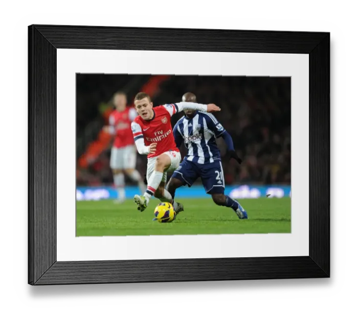 Framed Print : Wilshere vs. Mulumbu: Foul Incident - Arsenal vs. West Bromwich Albion (2012-13)