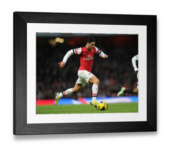 Framed Print : Arsenal's Mikel Arteta in Action against Swansea City (2012-13 Premier League)