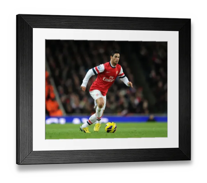 Framed Print : Mikel Arteta Leads Arsenal Against Swansea City (2012-13)