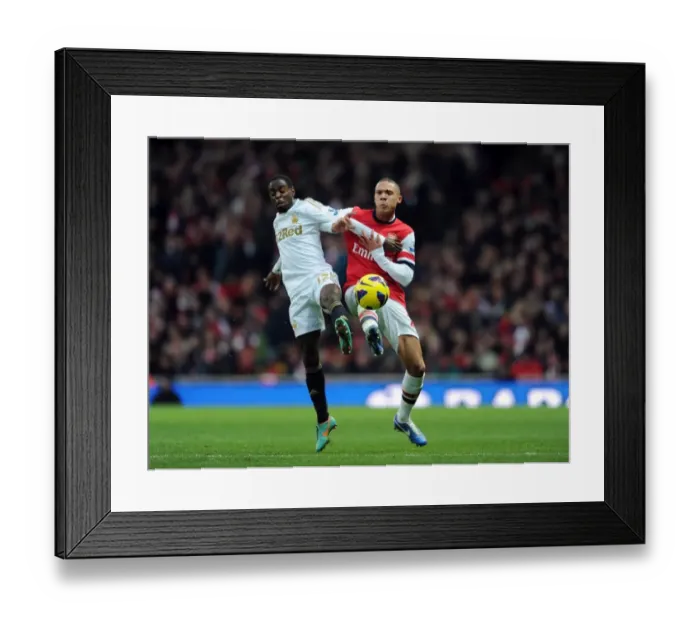 Framed Print : Arsenal vs Swansea: Clash between Kieran Gibbs and Nathan Dyer (Premier League, 2012) Framed Print : Arsenal vs Swansea: Clash between Kieran Gibbs and Nathan Dyer (Premier League, 2012)