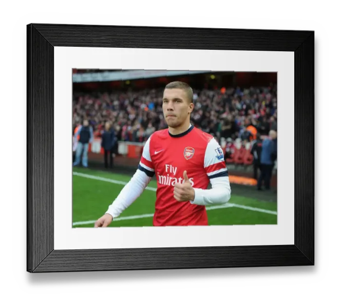 Framed Print : Lukas Podolski: Arsenal's Ready-to-Go Striker Against Swansea City (2012-13)