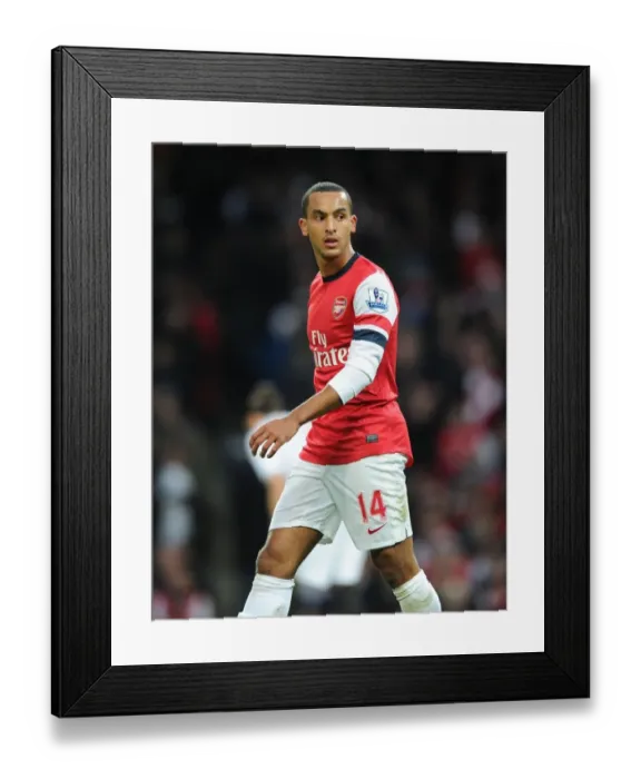 Framed Print : Theo Walcott in Action: Arsenal vs Swansea City, Premier League 2012-13