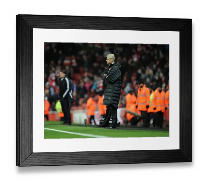 Framed Print : Arsene Wenger Leads Arsenal Against Swansea City in Premier League (December 2012)