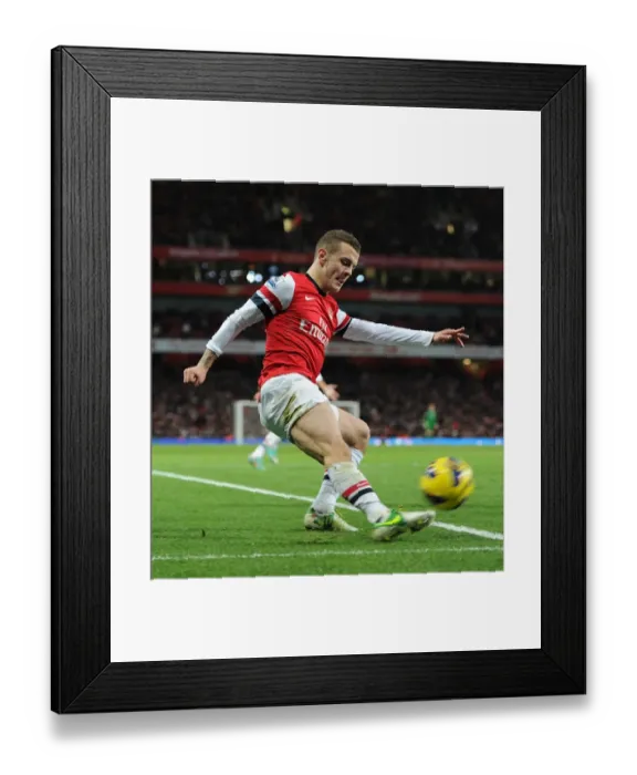 Framed Print : Jack Wilshere in Action: Arsenal vs Swansea City, Premier League 2012-13