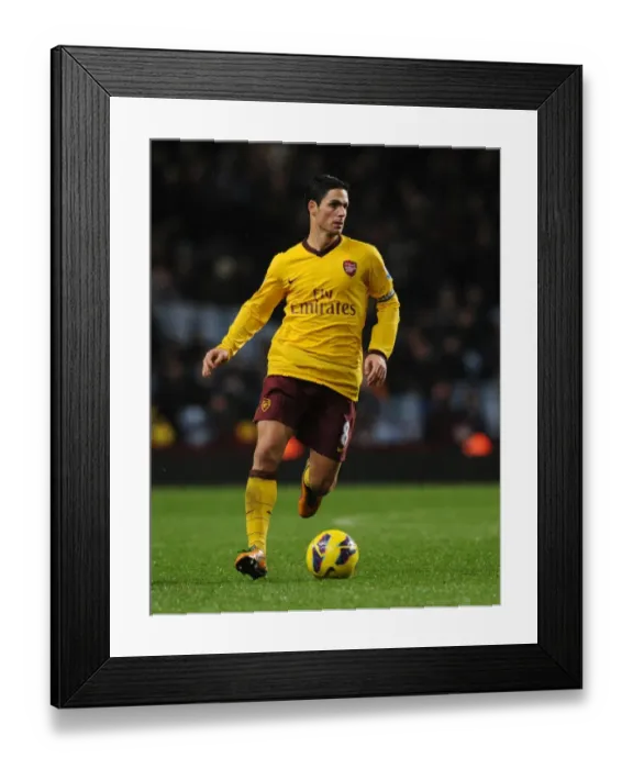 Framed Print : Mikel Arteta Leads Arsenal Against Aston Villa in Premier League Clash (2012-13) Framed Print : Mikel Arteta Leads Arsenal Against Aston Villa in Premier League Clash (2012-13)