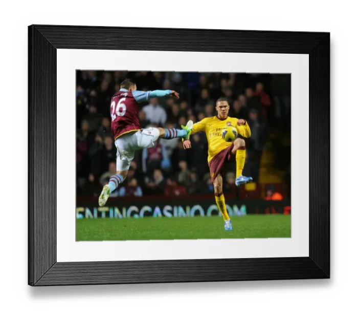 Framed Print : Clash of Wings: Gibbs vs. Weimann - Aston Villa vs. Arsenal, Premier League, 2012 Framed Print : Clash of Wings: Gibbs vs. Weimann - Aston Villa vs. Arsenal, Premier League, 2012