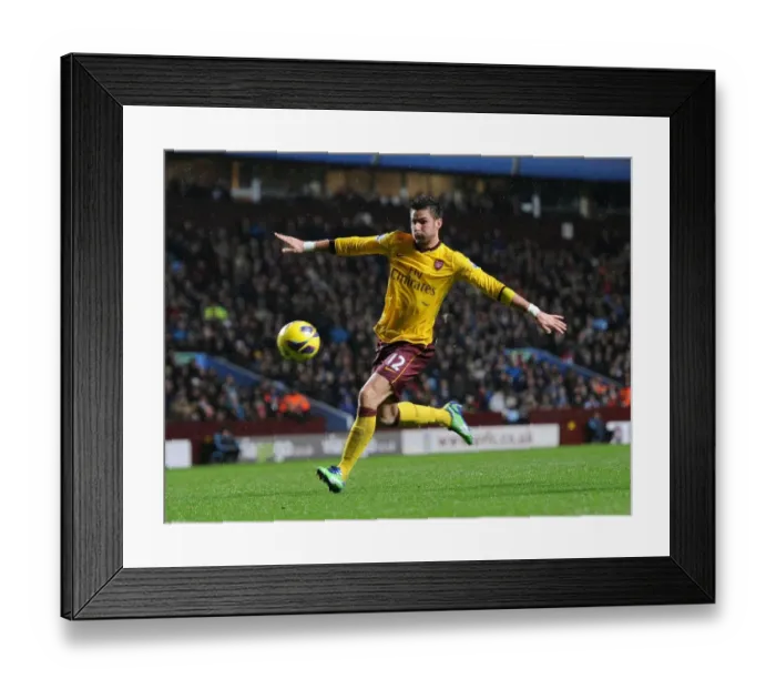 Framed Print : Olivier Giroud in Action: Aston Villa vs. Arsenal, Premier League 2012-13 Framed Print : Olivier Giroud in Action: Aston Villa vs. Arsenal, Premier League 2012-13