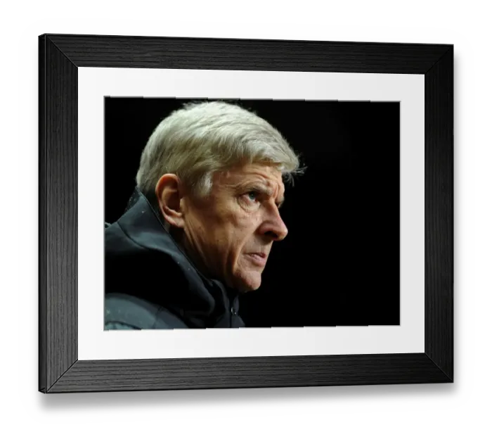 Framed Print : Arsene Wenger Leads Arsenal Against Aston Villa in Premier League (2012-13)