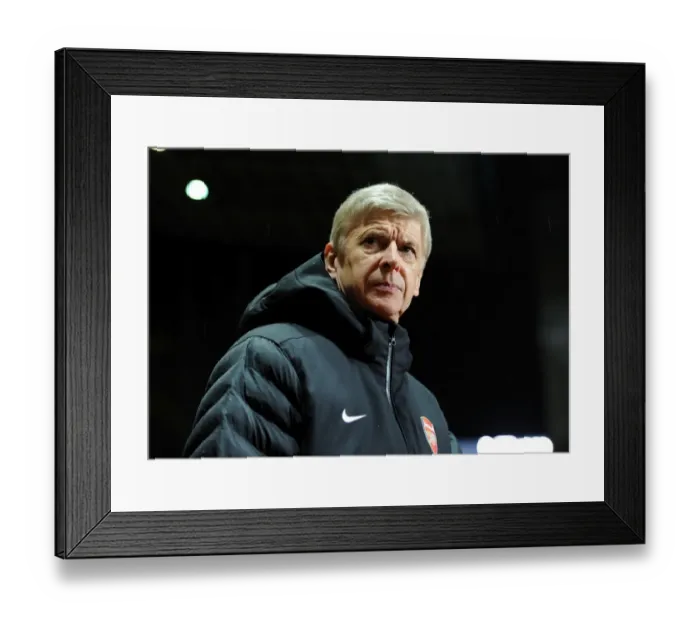 Framed Print : Arsene Wenger Leads Arsenal Against Aston Villa (2012-13)