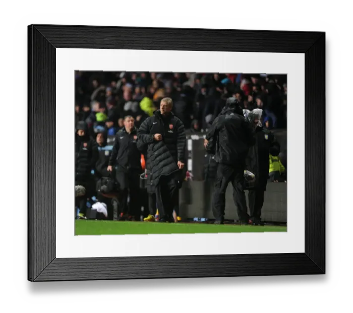 Framed Print : Arsene Wenger the Arsenal Manager. Aston Villa 0: 0 Arsenal. Barclays Premier League