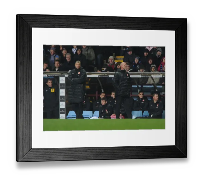 Framed Print : Arsene Wenger and Steve Bould: Focused at Villa Park (Aston Villa v Arsenal, 2012-13) Framed Print : Arsene Wenger and Steve Bould: Focused at Villa Park (Aston Villa v Arsenal, 2012-13)