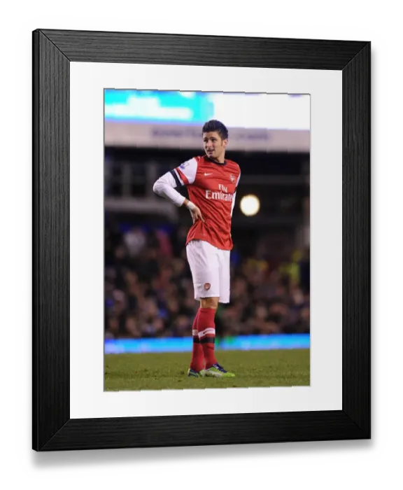 Framed Print : Olivier Giroud in Action: Everton vs Arsenal, Premier League 2012-13 Framed Print : Olivier Giroud in Action: Everton vs Arsenal, Premier League 2012-13