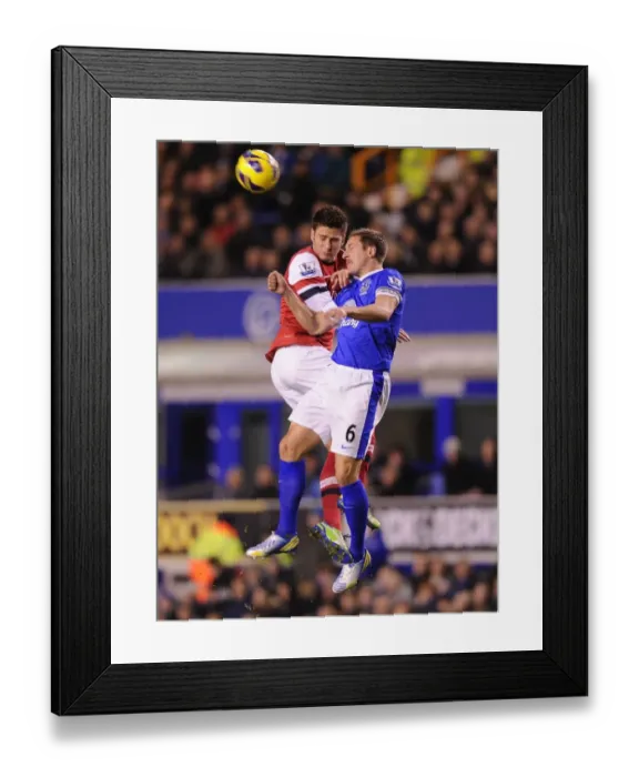 Framed Print : Clash at Goodison Park: Giroud vs Jagielka