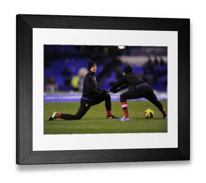 Framed Print : Arsenal's Rosicky and Arshavin Clash in Everton Showdown (2012-13)