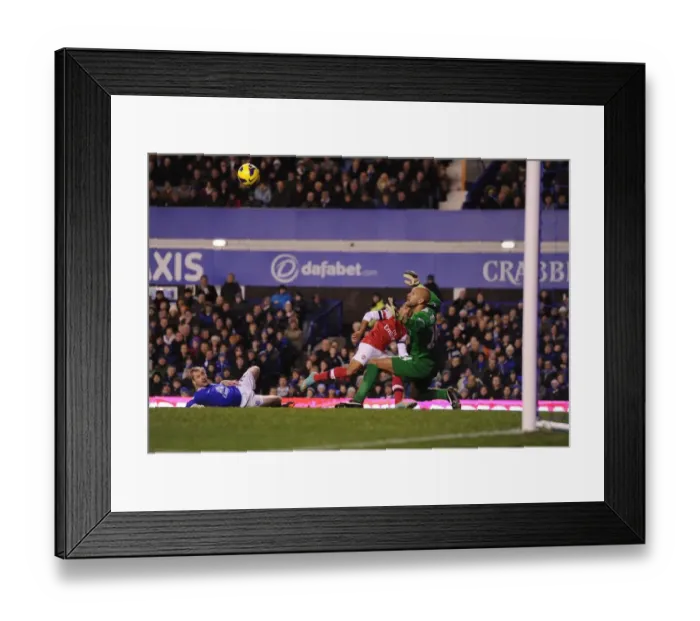 Framed Print : Theo Walcott's Stunner: Everton vs. Arsenal (2012-13) Framed Print : Theo Walcott's Stunner: Everton vs. Arsenal (2012-13)
