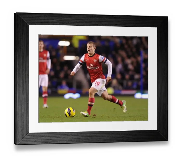 Framed Print : Jack Wilshere: Everton vs Arsenal, Premier League 2012-13