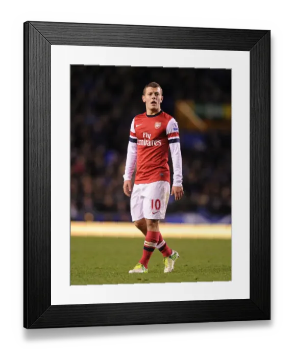 Framed Print : Jack Wilshere: In Action Against Everton, Premier League 2012-13