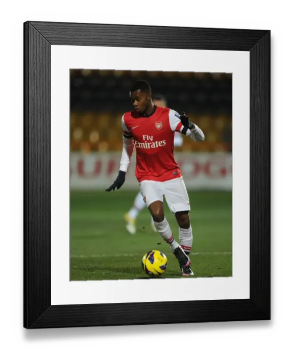 Framed Print : Zak Ansah of Arsenal in Action against Athletico Bilbao U19 in NextGen Series
