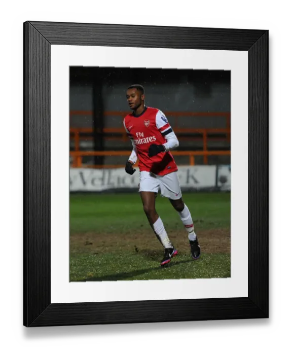 Framed Print : Zak Ansah Scores Arsenal's Second Goal Against Athletico Bilbao U19 in NextGen Series Framed Print : Zak Ansah Scores Arsenal's Second Goal Against Athletico Bilbao U19 in NextGen Series