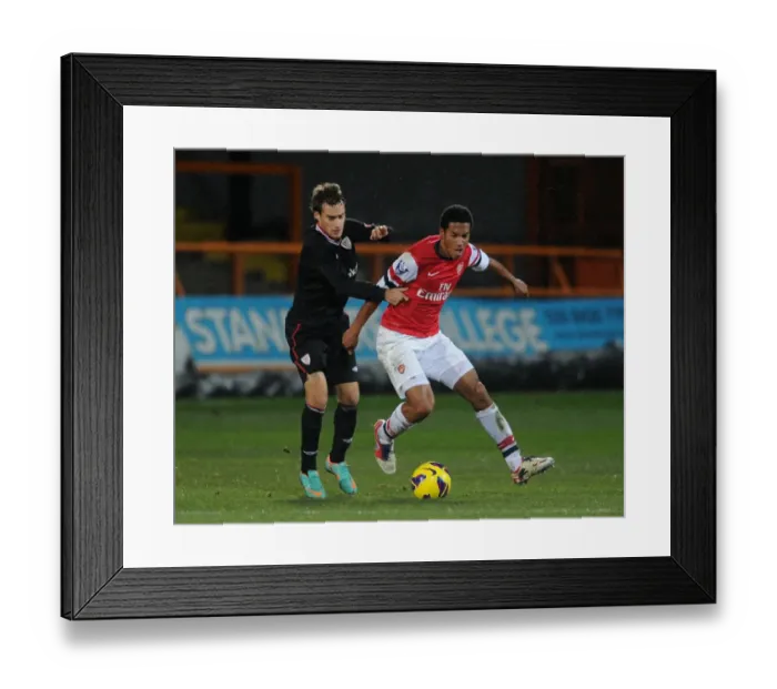 Framed Print : Isaac Hayden vs. Jurgi Oteo: Clash of Young Talents in Arsenal U19 vs. Athletico Bilbao U19 (NextGen Series)