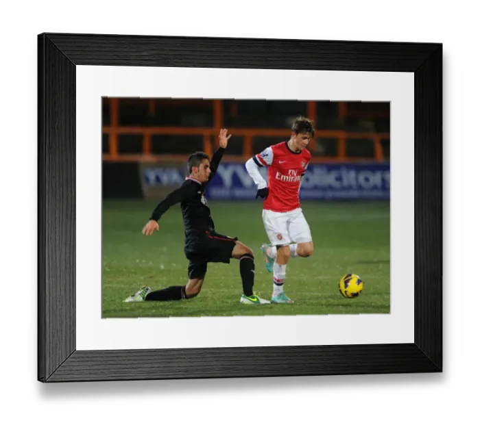 Framed Print : Kris Olsson (Arsenal) Jurgi Oteo (Bilbao). Arsenal U19 4: 2 Athletic Bilbao U19. NextGen Series Framed Print : Kris Olsson (Arsenal) Jurgi Oteo (Bilbao). Arsenal U19 4: 2 Athletic Bilbao U19. NextGen Series