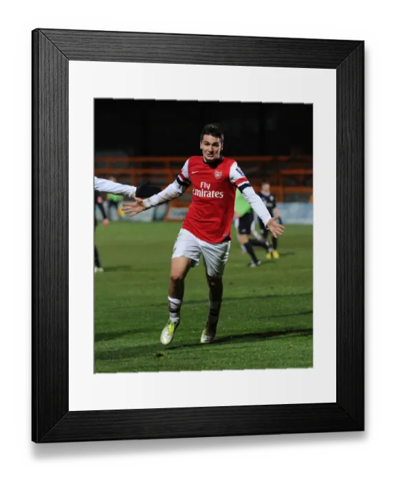 Framed Print : Jon Toral Scores Arsenal's Third Goal Against Athletico Bilbao U19 in NextGen Series