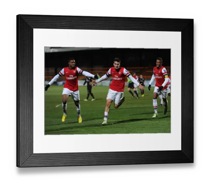 Framed Print : Arsenal U19s in Victory: Toral, Akpom, Angha Celebrate Goals vs. Athletico Bilbao in NextGen Series Framed Print : Arsenal U19s in Victory: Toral, Akpom, Angha Celebrate Goals vs. Athletico Bilbao in NextGen Series