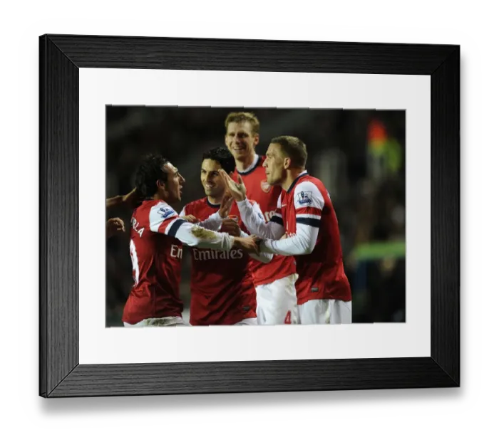 Framed Print : Celebrating Victory: Cazorla, Arteta, Mertesacker, and Podolski (Reading vs. Arsenal, 2012-13) Framed Print : Celebrating Victory: Cazorla, Arteta, Mertesacker, and Podolski (Reading vs. Arsenal, 2012-13)