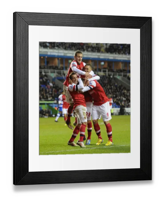 Framed Print : Celebrating Glory: Cazorla and Podolski's Goal Dance (Reading vs. Arsenal, 2012-13)