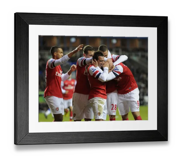Framed Print : Santi Cazorla and Lukas Podolski Celebrate Goals: Reading vs. Arsenal, 2012-13 Premier League Framed Print : Santi Cazorla and Lukas Podolski Celebrate Goals: Reading vs. Arsenal, 2012-13 Premier League